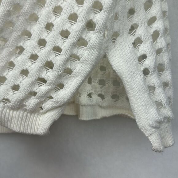 BASICS Cotton Open Stitch Crewneck pullover Sweater Sz PXXS - Picture 7 of 9